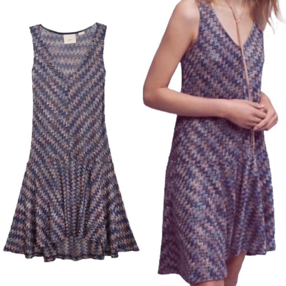 MAEVE Women’s Knit Dress High Low Sleeveless Pullover Anthropologie Size Small